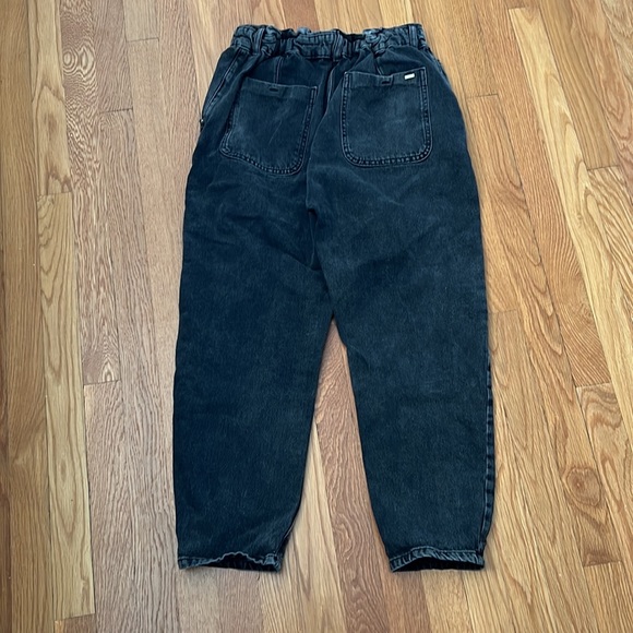 Zara Jeans Zara Paperbag Jeans Light Wash And Black Poshmark